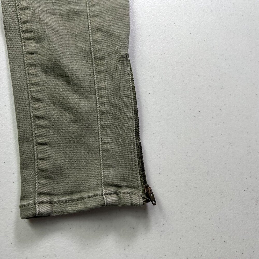 American Eagle Jegging Jeans Womens 6 Long Olive Drab Green Super Stretch Denim - Picture 11 of 11